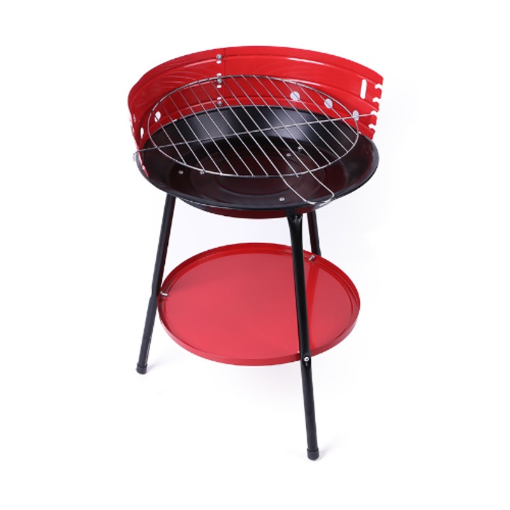 Gratar portabil pe carbuni 36 cm rotund – camping si picnic