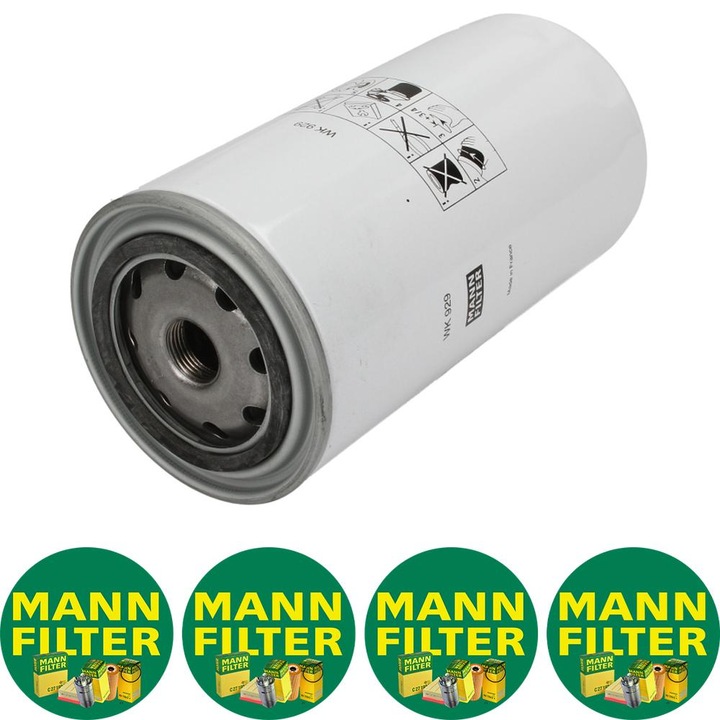 Filtru combustibil Mann Filter WK 929 X pentru DAF LF 45, LF 55, IVECO EUROCARGO IV, EUROCARGO V, AVIA D-LINE, FORD CARGO, NISSAN ATLEON, TEMSA MD, AMMANN ASC, CASE IH 800, AF, CVT, MAXXUM 445TA/EEA-QSB6.7, 4 stickere Mann Filru