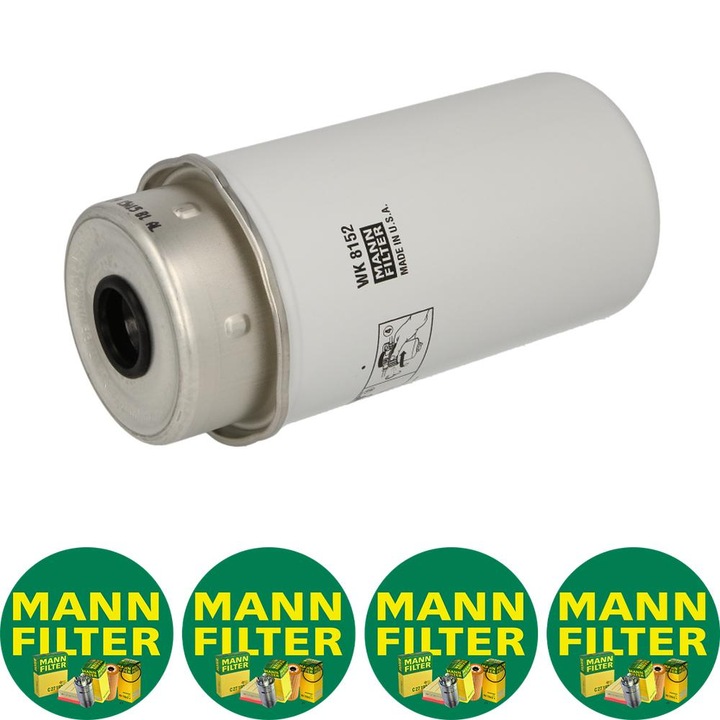 Filtru combustibil Mann Filter WK 8152 pentru FORD TRANSIT, FENDT 200, 9000, AGCO DT, CASE IH CS, CVT, CVX, JX, MXM, CATERPILLAR 200, 900, DEUTZ FAHR AGROPLUS, JOHN DEERE 200, 400 1006-60T-NEF4(F4GE0454A), 4 stickere Mann Filru