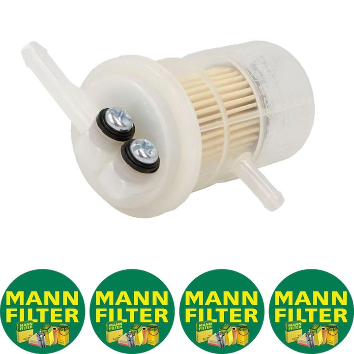 Filtru combustibil Mann Filter WK 6055 pentru DEUTZ FAHR 25, 35, 45, HITACHI UE004, UE005, UE008, UE011, UE10, UE20, UE30, UE40, MASSEY FERGUSON 1325, 2415, 4 stickere Mann Filru