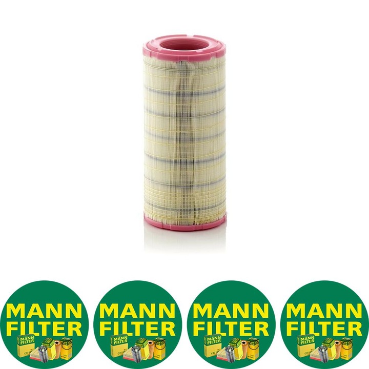 Filtru aer Mann Filter C 19 460/2 pentru FENDT 300, 400, BELARUS 1000, CASE IH MAXXUM, CASE-STEYR PROFI, JOHN DEERE 6000, NEW HOLLAND T6-TIER 4A, TSA 6068T-TD226B-4, 4 stickere Mann Filru