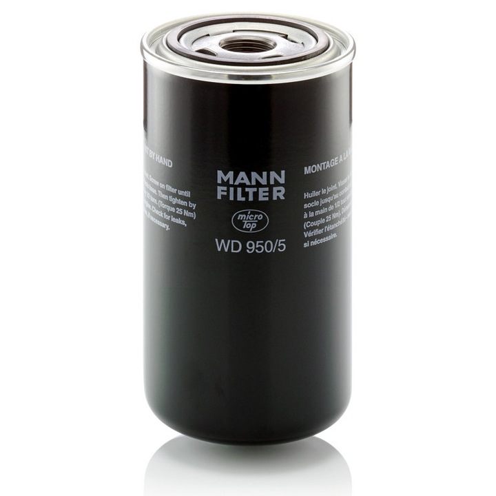Filtru ulei MANN WD950/5, 62x71mm, 172mm inaltime, 93mm diametru exterior