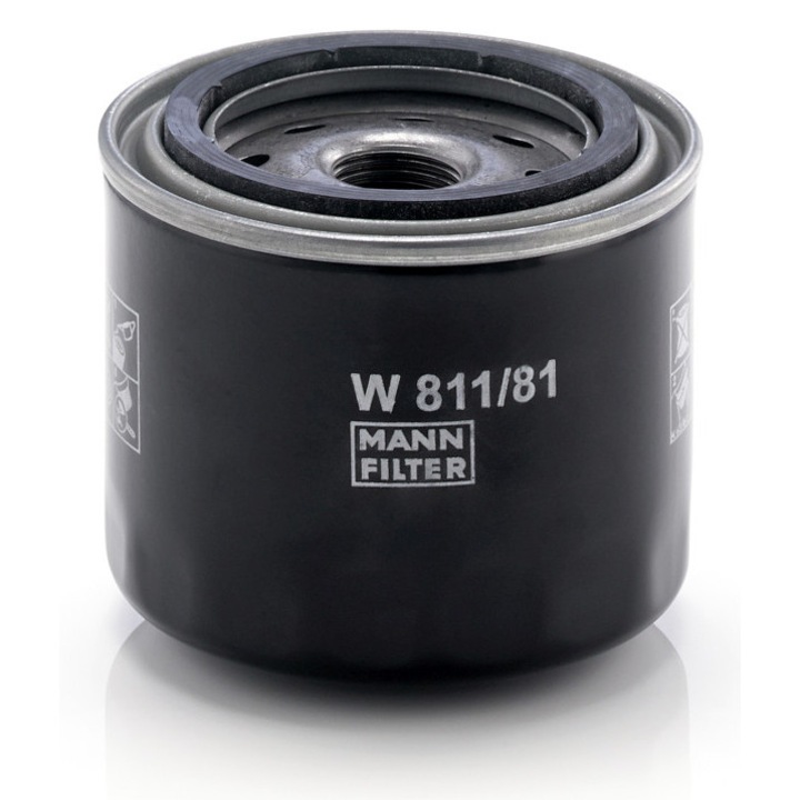 Filtru ulei Mann Filter W 811/81 pentru AEBI TERRATRAC, TRANSPORTER, CASE IH CUB CADET, DITCH WITCH 3000, 400, RT, DYNAPAC CC, CF, CK, GOLDONI RS, INTENSUS XD, JLG 1000, 800, KRIEGER 70, REFORM-WERKE 2000, 30, TEREX SKL 0.5-D
