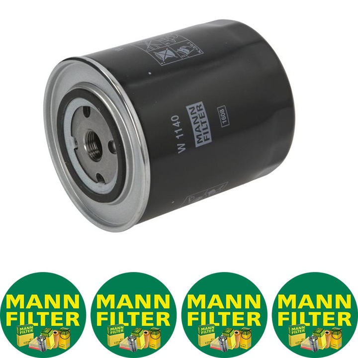 Filtru ulei Mann Filter W 1140 pentru IVECO M, MK, ZETA, CASE IH JX, CLAAS ATOS, FIAT 1000, 100-XX, 110-XX, 115-XX, 400, 500, 55-XX, 600, 700, 70-XX, 800, 88-XX, 900, 90-XX, F, L, TL 1000.3A-CP3-100, 4 stickere Mann Filru