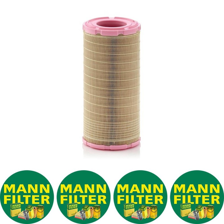 Filtru aer Mann Filter C 21 630/4 pentru FENDT 300, 500, 600, 700, 800, CASE IH AF, MAXXUM, MXM, MXU, PUMA, CASE-STEYR 6000, CVT, PROFI, CLAAS ARES, DEUTZ FAHR AGROTRON 1006-60T-TD226B-6, 4 stickere Mann Filru