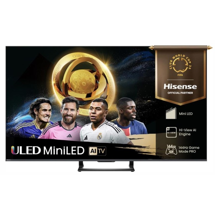 Телевизор Hisense, MiniLED, ULED, 190 cm 75" 75U7Q, Ultra HD 4K, art TV, WiFi, CI+
