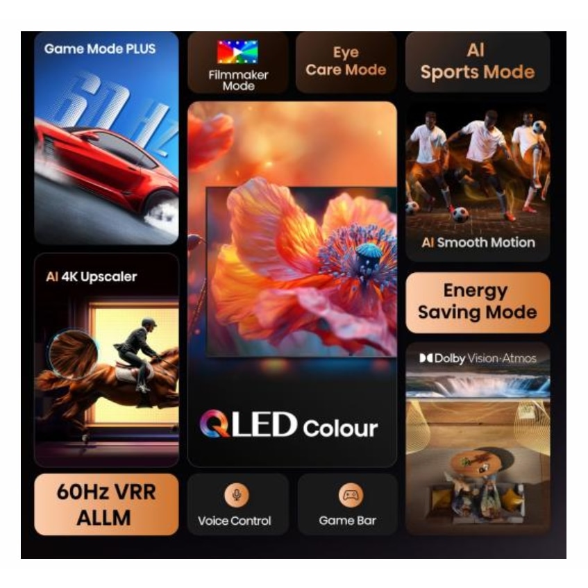 Televizor QLED Hisense 109 cm 43" 43E7Q, Ultra HD 4K, Smart TV, WiFi, CI+