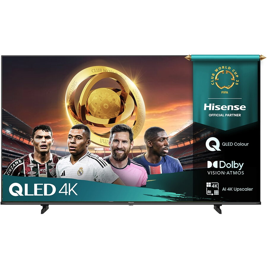 Televizor Hisense 55" E7Q, 4K Ultra HD 3840x2160, QLED, Quantum Dot, HDR 10+, HLG, Dolby Vision, DTS Virtual X, Smart TV, WiFi, Senzor de Lumina, BT, Anyview Cast, 3xHDMI, 2xUSB, LAN, CI+, DVB-T2/C/S2, Negru 55E7Q