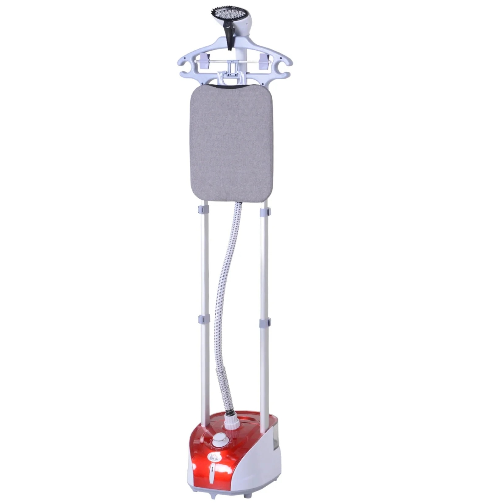 Perie cu abur pentru haine, 11 temperaturi, rezervor de 2 l, caldura 38 s, bara dubla, rosie