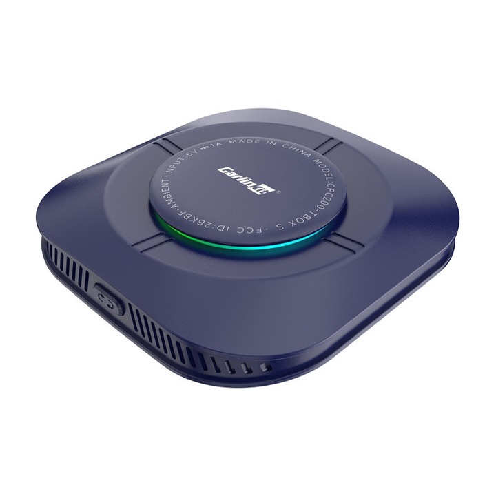Безжичен адаптер Carlinkit TBOX-S2P, Bluetooth 5.0, WiFi, Син, 82x19x82мм