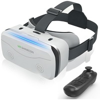 Ochelari VR Gaming, 4.7-7 inch, Bluetooth, lentile HD asferice, curea ajustabila, alb