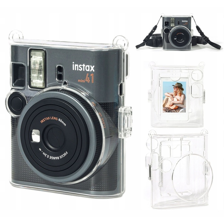 Husa rigida pentru Fuji FujiFilm INSTAX Mini 41, Transparenta