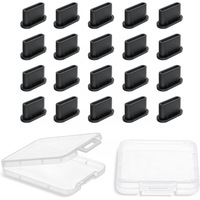 Set 20 protectii anti praf pentru mufa USB C, Kengege®, silicon, compatibil cu iPhone 15/16 Pro Max/Samsung Galaxy/Google Pixel, cutie de depozitare portabila