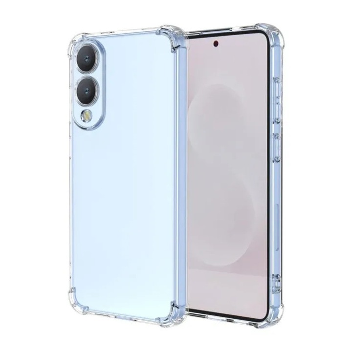 Puha TPU ütésálló tok, kompatibilis a Samsung Galaxy S25 Edge készülékkel, átlátszó