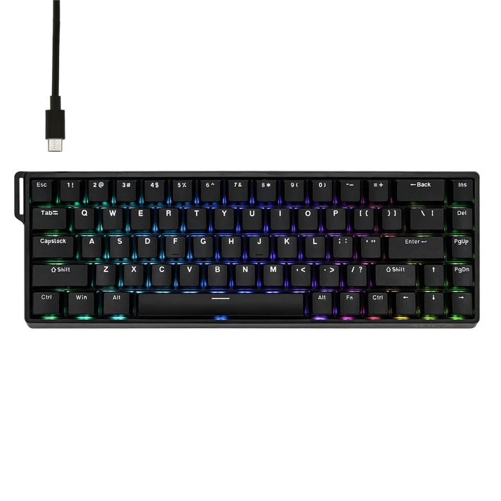 Tastatura Gaming Magnetica, Aula WIN68 HE Black, RGB Gasket, Hall