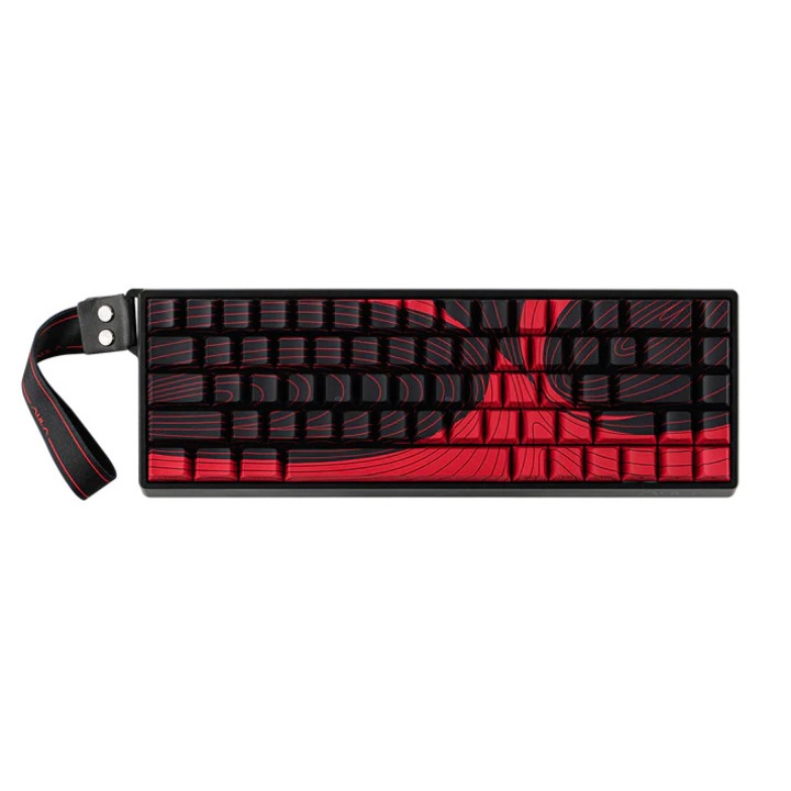Tastatura Gaming Magnetica, Aula WIN68 HE MAX Black Red, RGB Gasket, Hall Effect (Magnetica), Layout 65%, Negru-Rosu