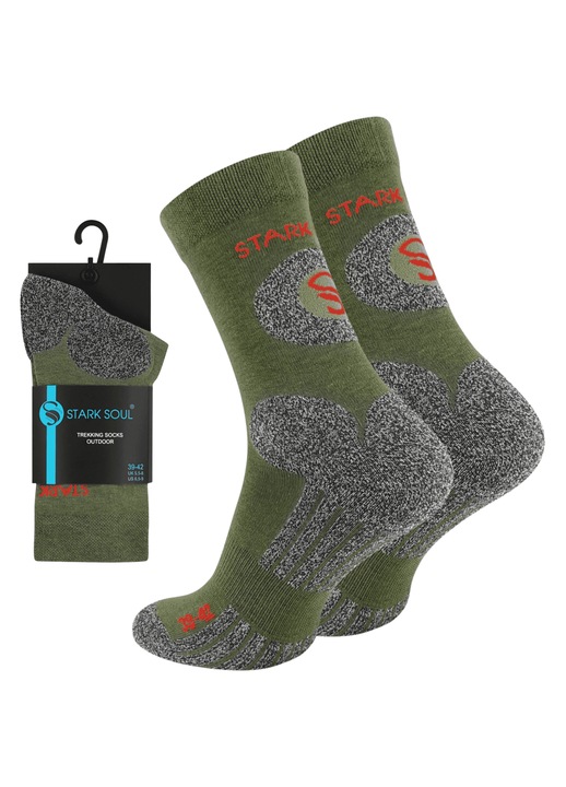 Sosete pentru trekking Air-Channel, khaki, Kaki