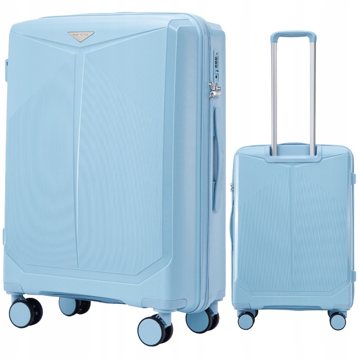 Troler mediu Wings COCKATIEL, polipropilenă, albastru deschis, 63L, 65x44x25cm