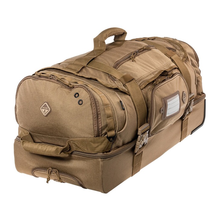 Torba de transport Hazard 4 Shoreleave MK3, 103,4 l, Coyote, 76x34x28cm, sistem MOLLE/PALS, compartiment pentru laptop