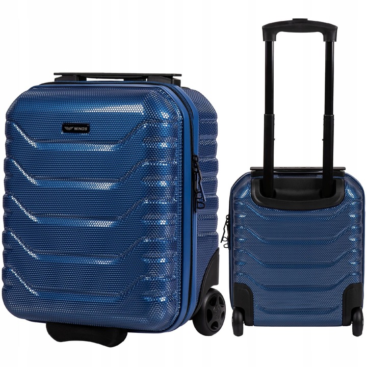 Кабинен куфар Wings Crake, 20L, поликарбонат, син, 38x30x18см
