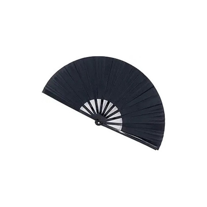 Ветрило за танц Kengege, 24.8 инча, издръжлив материал, визуални ефекти под UV светлина, черни