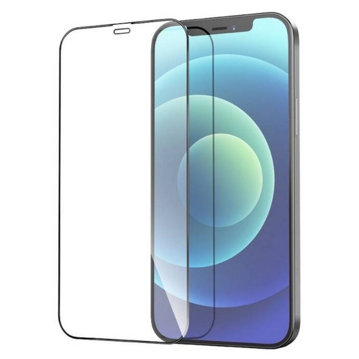 Folie Sticla Securizata Hoco Full Glue Neagra pentru Apple iPhone 12 Pro Max Set 25 Bucati
