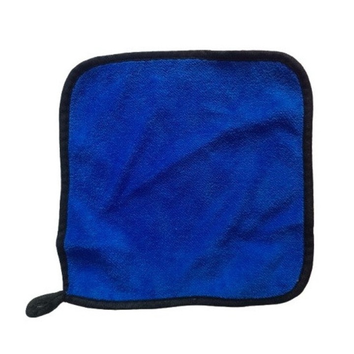 Prosop moale super absorbant, prosop portabil, prosop patrat, 25x25cm, albastru