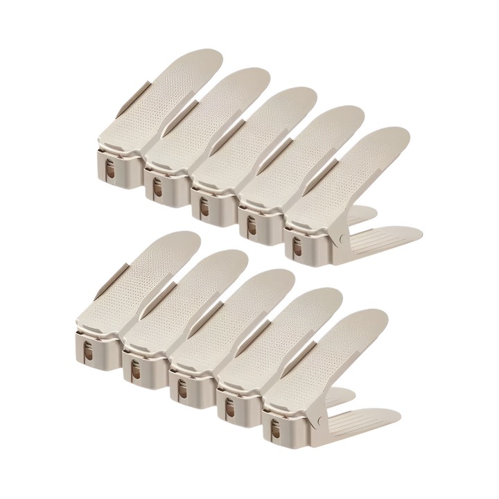 Suport de Incaltaminte Portabil, Economisire Spatiu, pentru 10-12 Perechi de Pantofi, Usor de Montat, Compact si Reglabil, Ideal pentru Casa, Birou, Calatorii, Apartamente Mici, Design Modern