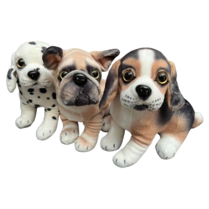 Jucarie de plus, catel 20 cm, multicolor