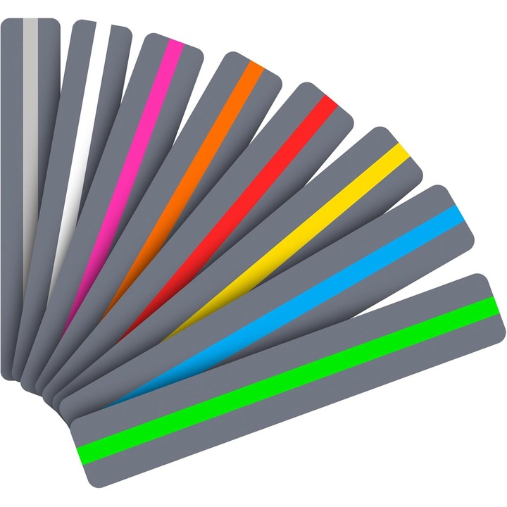 Комплект от 8 ленти за подпомагане на четене Kengege®, 19x3.2см, PVC, многоцветни