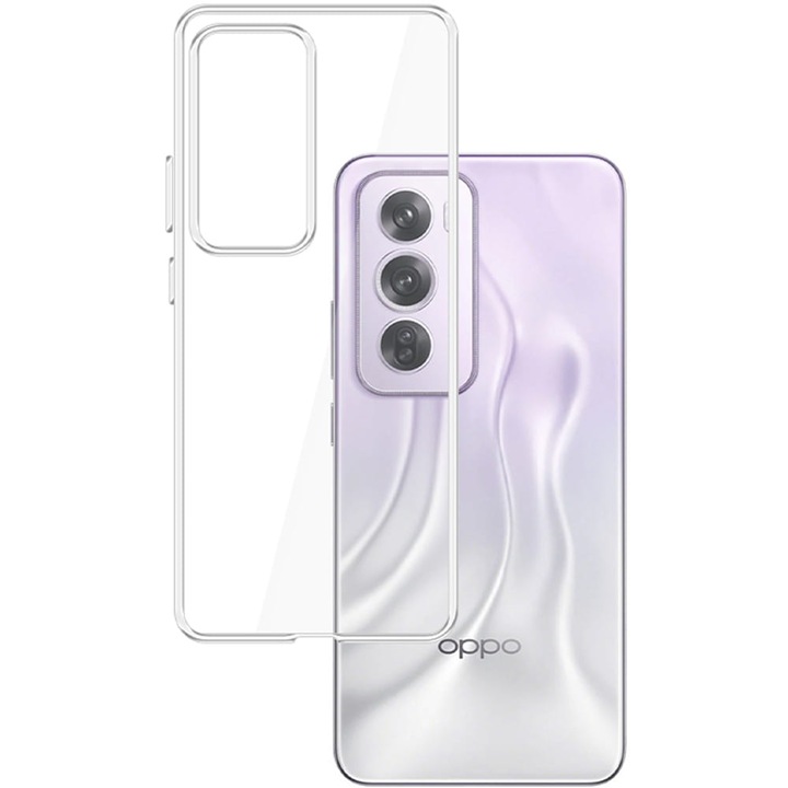 Калъф за телефон 3MK Clear Case, Oppo Reno 12, прозрачен, 1.2мм, военна защита