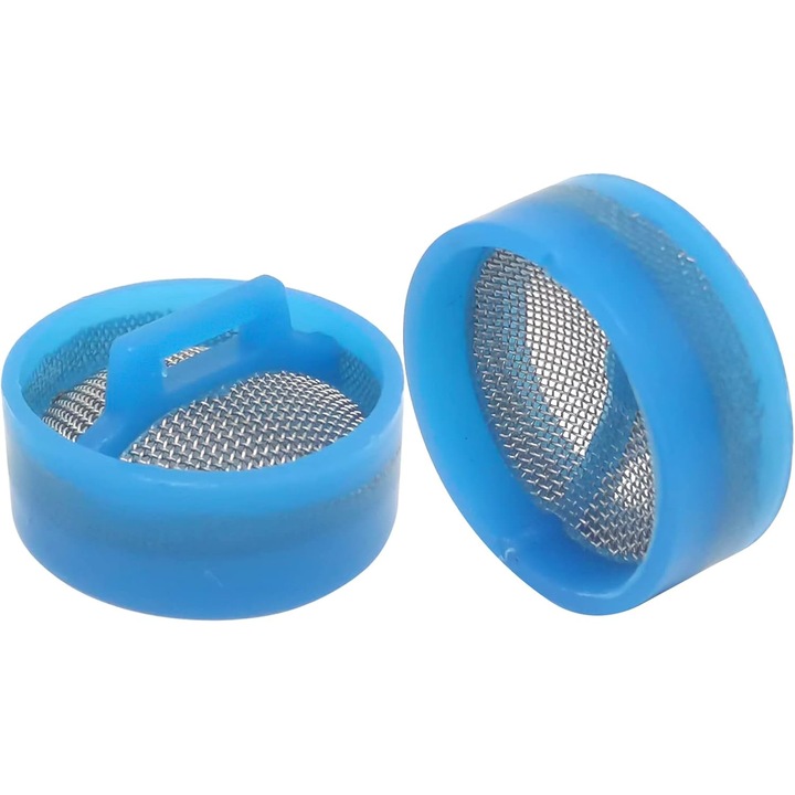 Set 4 filtre de apa pentru masina de spalat, Kengege®, plastic/inox, 20x10mm, albastru