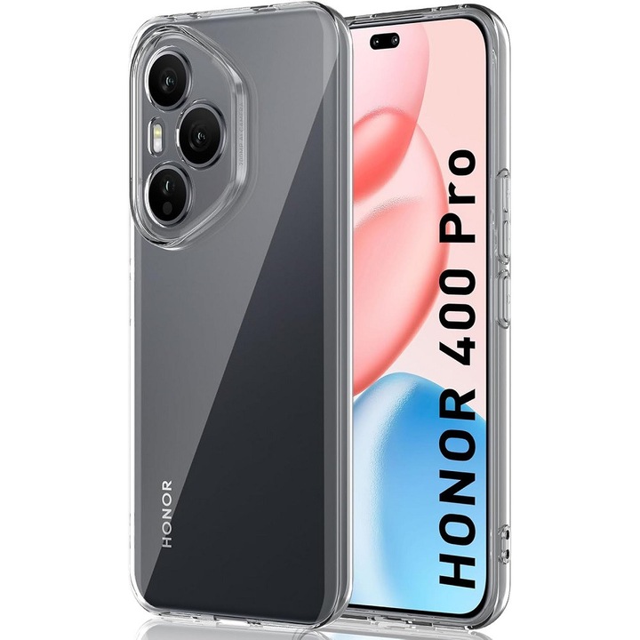 Husă din silicon compatibilă cu Honor 400 Pro 5G, groasă, transparentă, 2mm, cu protecție pentru cameră, Clear case