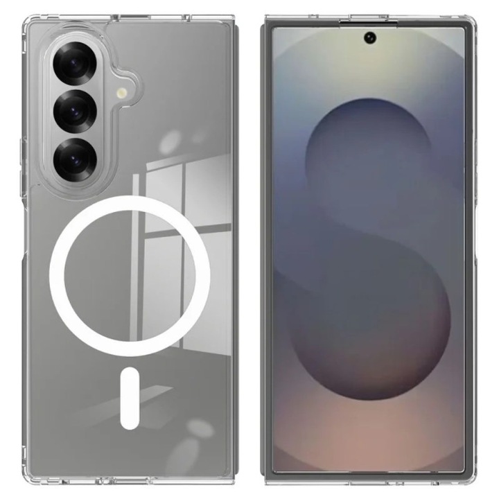 Твърд, прозрачен магнитен калъф, съвместим със Samsung Galaxy ZFold 7