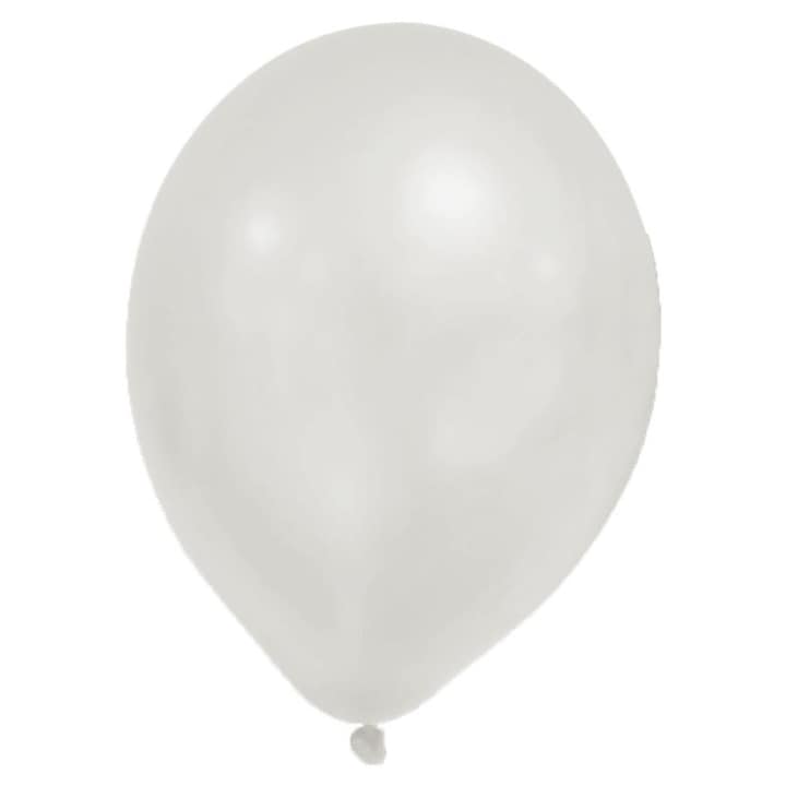 Set 8 baloane de petrecere My Little Princess, 28 cm, alb metalic Alb