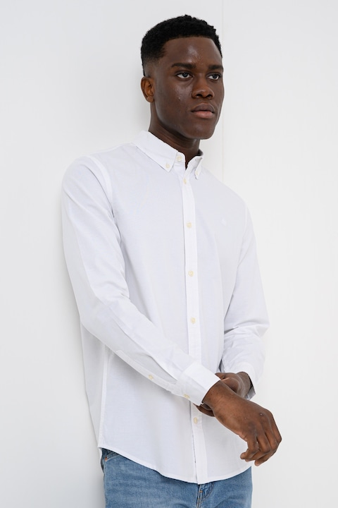 Scotch & Soda, Normál fazonú ing legombolt gallérral, Fehér