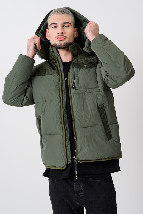 Scotch & Soda, Télikabát levehető kapucnival, Páfrányzöld