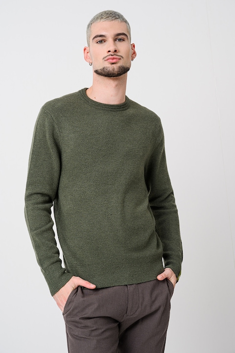 Scotch & Soda, Kerek nyakú pulóver, Páfrányzöld