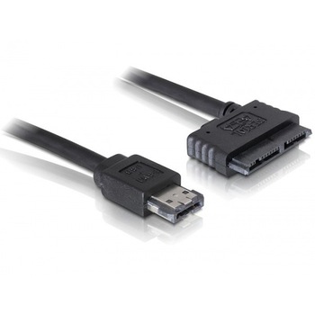 Cablu eSATAp la Micro SATA 16 pini 5V 0.5m, Delock 84415 Cablu eSATAp la Micro SATA 16 pini 5V 0.5m, Delock 84415