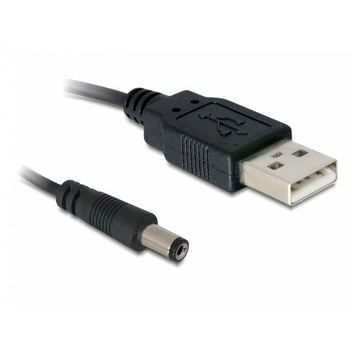Cablu USB de alimentare 5.5 x 2.1mm 1m, Delock 82197 Cablu USB de alimentare 5.5 x 2.1mm 1m, Delock 82197