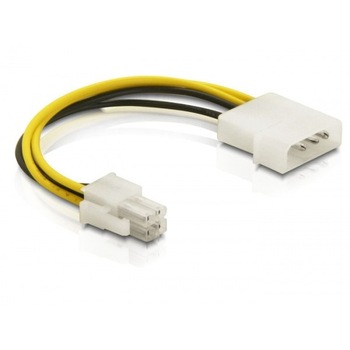 Cablu intern alimentare P4 la Molex 15cm, Delock 82391 Cablu intern alimentare P4 la Molex 15cm, Delock 82391
