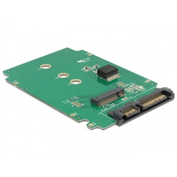 Convertor SATA 22 pini la M.2 NGFF, Delock 62521 Convertor SATA 22 pini la M.2 NGFF, Delock 62521