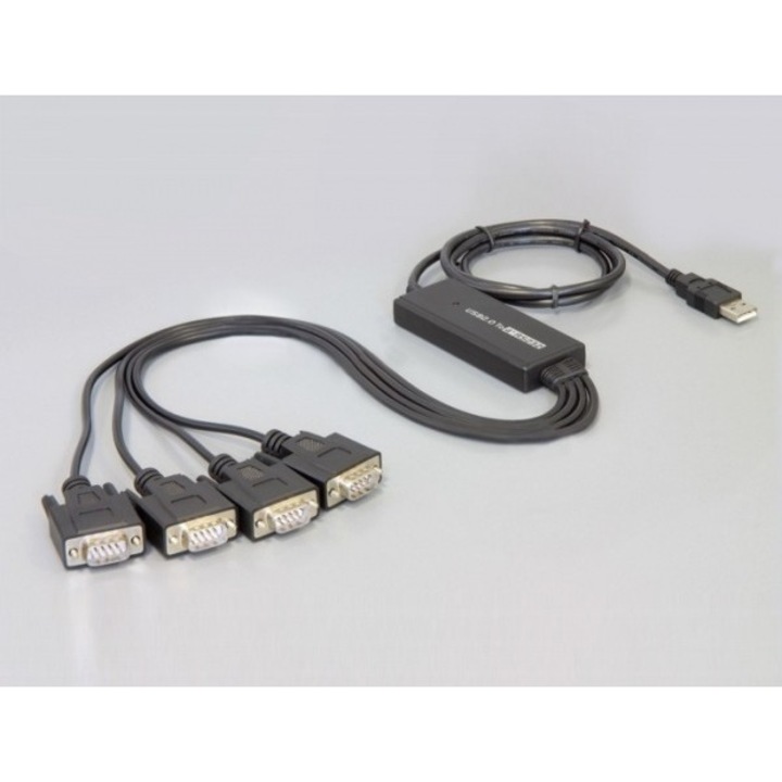 USB кабел към 4 x сериен RS232 FTDI 1,4 м, Delock 61887