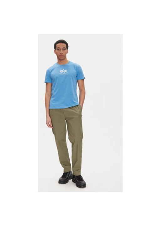 Alpha Industries ferfi polo, 118533, pamut, kek, Kék
