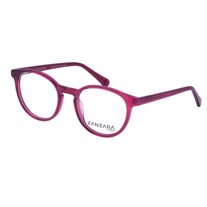 Rama ochelari de vedere copii ZANZARA ZK017 C2, roz, 47x19x135 mm, material flexibil, pentru fete 3-10 ani