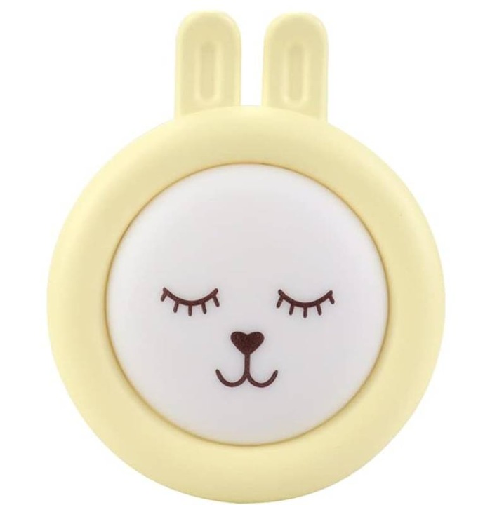 Lumina de Veghe pentru Copii Annmore, cu Senzor Crepuscular, Lampa de Noapte pentru Camera Bebelusului, Lumina pentru Alaptare, Iepuras Galben