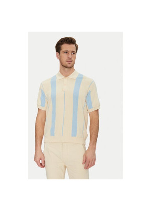 Ferfi Blend galleros polo, 20717954, Pamut, Bezs, Bézs