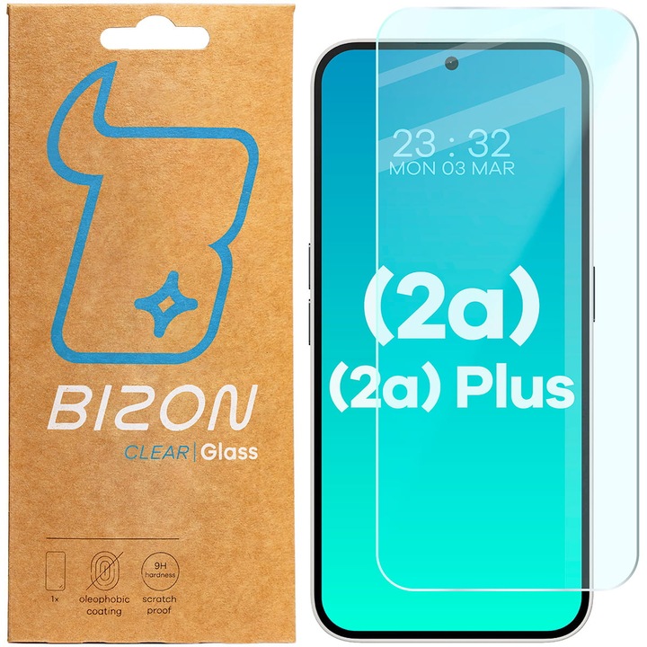 Стъклен протектор Bizon Glass Clear, за Nothing Phone (2a) / (2a) Plus, Прозрачен