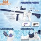 Електрически воден пистолет KidProtect® WaterRaptor, мишена, изстрел с едно щракване, възможност за свързване на допълнителен резервоар, разстояние на стрелба с пушка 10 м, батерия, над 250 изстрела, бял