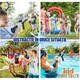 Електрически воден пистолет KidProtect® WaterRaptor, мишена, изстрел с едно щракване, възможност за свързване на допълнителен резервоар, разстояние на стрелба с пушка 10 м, батерия, над 250 изстрела, бял